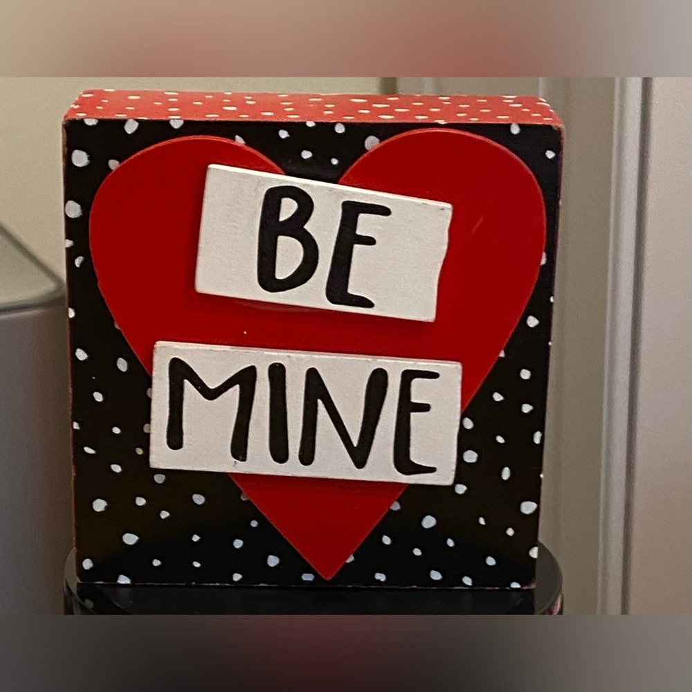 Valentines Day Blocks Decor set of 2